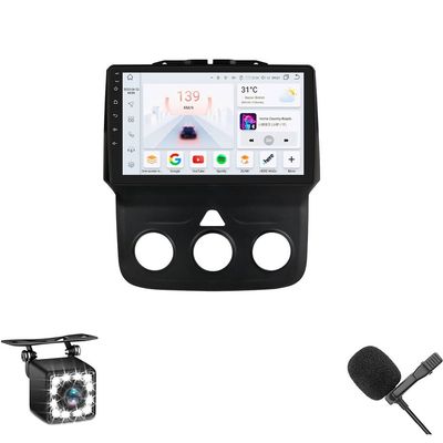 9-inch Android 12 Car Stereo for Dodge Ram 1500 2500 3500 2013-2018 Manual AC Upgrade AM/FM Radio DSP Auto Wireless Apple CarPlay GPS Navigation WiFi Bluetooth Replacement Installation Kit (4+32GB)