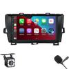 VISRACK Car Radio Stereo for Toyota Prius 2010 2011 2012 2013 2014 2015, 9 Inch Touch Screen Head Unit Built in Carplay Andriod Auto Bluetooth Navigation Video Player, Black, M-11090 view 1
