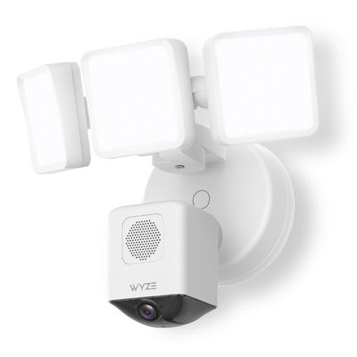 WYZE Floodlight Camera Pro, 3000-Lumen LEDs, 180 Wide View, 2K HD Outdoor Security Camera, Motion Detection, 105dB Siren, Cloud & Local Storage, Color Night Vision, Wired (Renewed)
