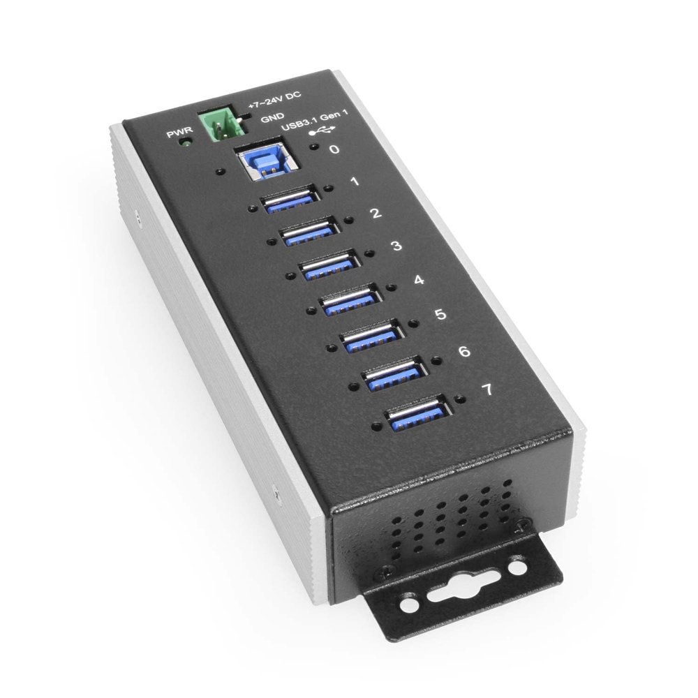 Coolgear 7 Port USB 3.2 Gen 1 Industrial Wide Temp. Range Hub