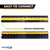 Kable Kontrol Atlas Heavy Duty Cable Protector Ramp - 2 Channel Bulk Wholesale Pallet - 10 Pcs - 40 Long Black & Yellow - 24,000 Lbs Capacity - Rubber Speed Bump Wire Protector Cord Cover - CP9987 view 4