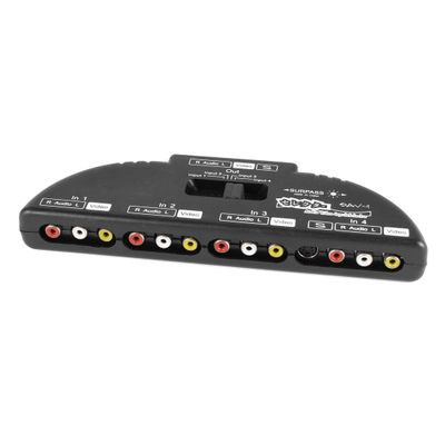 SaDity Black Audio Video Switch Box Selector