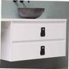 Homoyoyo 5pcs Pu Leather Dresser Knobs Cabinet Pulls for Wardrobes Wine Cabinets and Bookcases Decorative Handles Easy to Install and Replace Old Hardware view 4