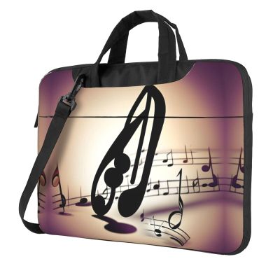 15.6-Inch Laptop Computer And Tablet Shoulder Bag Carrying Case,Business Casual,Music Note Patterns Print