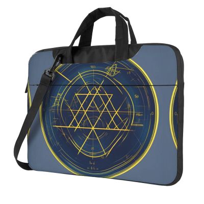 15.6-Inch Laptop Computer And Tablet Shoulder Bag Carrying Case,Business Casual,Math Geometry Calculus Print