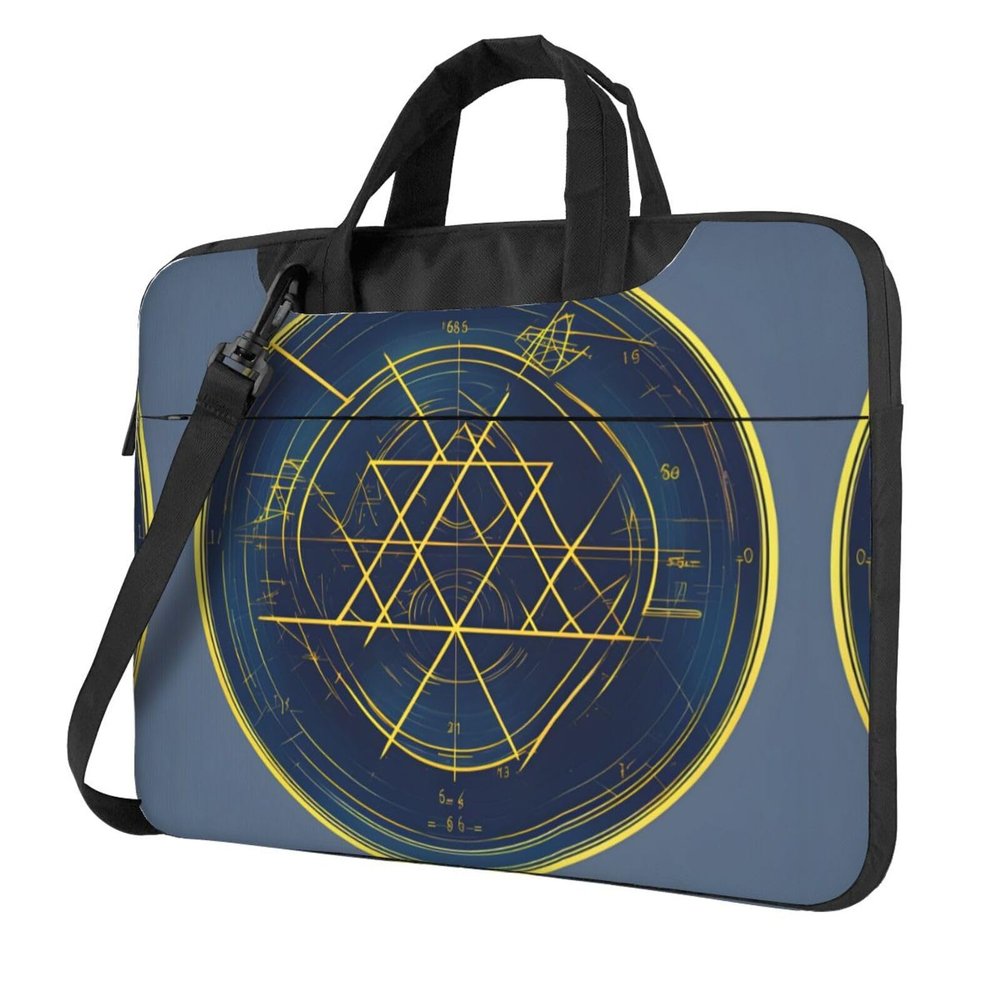 15.6-Inch Laptop Computer And Tablet Shoulder Bag Carrying Case,Business Casual,Math Geometry Calculus Print