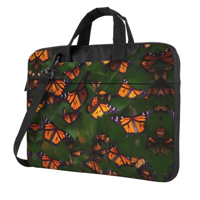 15.6-Inch Laptop Computer And Tablet Shoulder Bag Carrying Case,Business Casual,Monarch Butterflly Print
