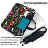 15.6-Inch Laptop Computer And Tablet Shoulder Bag Carrying Case,Business Casual,Thug Life Flowers Print view 3