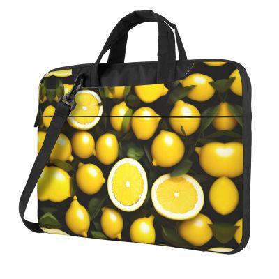 15.6-Inch Laptop Computer And Tablet Shoulder Bag Carrying Case,Business Casual,Yellow Lemon Print