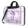 15.6-Inch Laptop Computer And Tablet Shoulder Bag Carrying Case,Business Casual,Lavender Stamp Print view 1