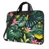 15.6-Inch Laptop Computer And Tablet Shoulder Bag Carrying Case,Business Casual,Tropical Leaves With Flowers Print view 1