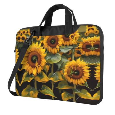 15.6-Inch Laptop Computer And Tablet Shoulder Bag Carrying Case,Business Casual,Sunflowers Print