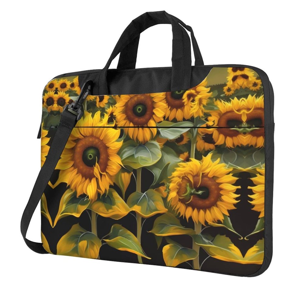 15.6-Inch Laptop Computer And Tablet Shoulder Bag Carrying Case,Business Casual,Sunflowers Print