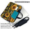 15.6-Inch Laptop Computer And Tablet Shoulder Bag Carrying Case,Business Casual,Sunflowers Print view 3