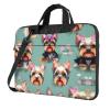 15.6-Inch Laptop Computer And Tablet Shoulder Bag Carrying Case,Business Casual,Yorkie Floral Print view 1