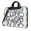 15.6-Inch Laptop Computer And Tablet Shoulder Bag Carrying Case,Business Casual,Cute Baby Penguins Sketch Print view 1