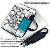 15.6-Inch Laptop Computer And Tablet Shoulder Bag Carrying Case,Business Casual,Cute Baby Penguins Sketch Print view 3