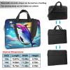 15.6-Inch Laptop Computer And Tablet Shoulder Bag Carrying Case,Business Casual,Colorful Starry Sky Ocean Dolphin Print view 4