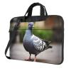 15.6-Inch Laptop Computer And Tablet Shoulder Bag Carrying Case,Business Casual,Grey Pigeon Print view 1