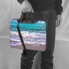 15.6-Inch Laptop Computer And Tablet Shoulder Bag Carrying Case,Business Casual,White Beach Tropical Sea Print view 2