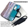 15.6-Inch Laptop Computer And Tablet Shoulder Bag Carrying Case,Business Casual,White Beach Tropical Sea Print view 4