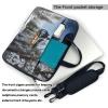 15.6-Inch Laptop Computer And Tablet Shoulder Bag Carrying Case,Business Casual,Winter Cable Ski Lift Print view 3