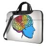 15.6-Inch Laptop Computer And Tablet Shoulder Bag Carrying Case,Business Casual,Left And Right Brain Print view 1
