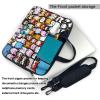 15.6-Inch Laptop Computer And Tablet Shoulder Bag Carrying Case,Business Casual,Many Cartoon Cats Print view 4