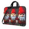 15.6-Inch Laptop Computer And Tablet Shoulder Bag Carrying Case,Business Casual,Christmas Gnomes Print view 1