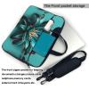 15.6-Inch Laptop Computer And Tablet Shoulder Bag Carrying Case,Business Casual,Teal Lily Print view 3
