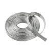 FOURUB Flat Tinned Copper Wires Shielding Sleeving,Wire Cable Braided Sleeve Shield Metal Ground Straps EMI/RFI Mesh Protect (Silver, 5/16"-22ft) view 1