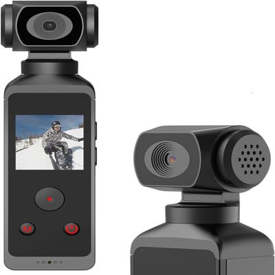 WIKINK Sports Pocket Camera, 4K30FPS Action Camera, 3-axis Handheld Gimbal Stabiliser, 270 Rotating Lens, 1080p Hd Video, 2.5 Microphone External Connector