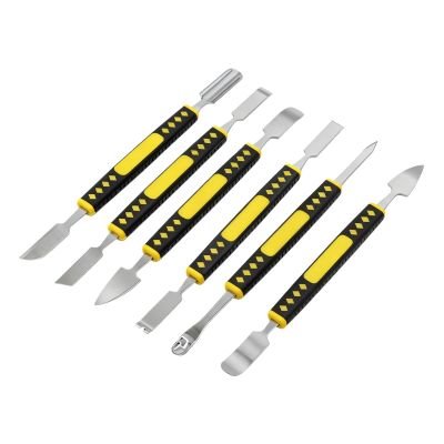 6 PCS Dual Ends Metal Spudger Set, Professional Prying Opening Repair Tool Kit Suitable for iPhone IPad Tablet Mobile Phone Electronic Computer Repair Open Shell Repair Kit