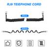 MEIRIYFA RJ9 Telephone Cord Phone Cord for Landline Detangler Desk Phone Handset Coiled Cable, 4P4C Male to Male Cable with 360 Degree Phone Line Anti-Tangler -2 Pack(9.8FT) view 3