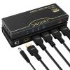 HDMI Splitter 1 in 4 Out 4K@60Hz, 1x4 4 Port HDMI 2.0 Splitter UHD Powered, Support HDCP Bypass, EDID Management, 18Gbps Bandwidth  4-Way Output for TV, Fire Stick, PS5, Blu-ray view 1
