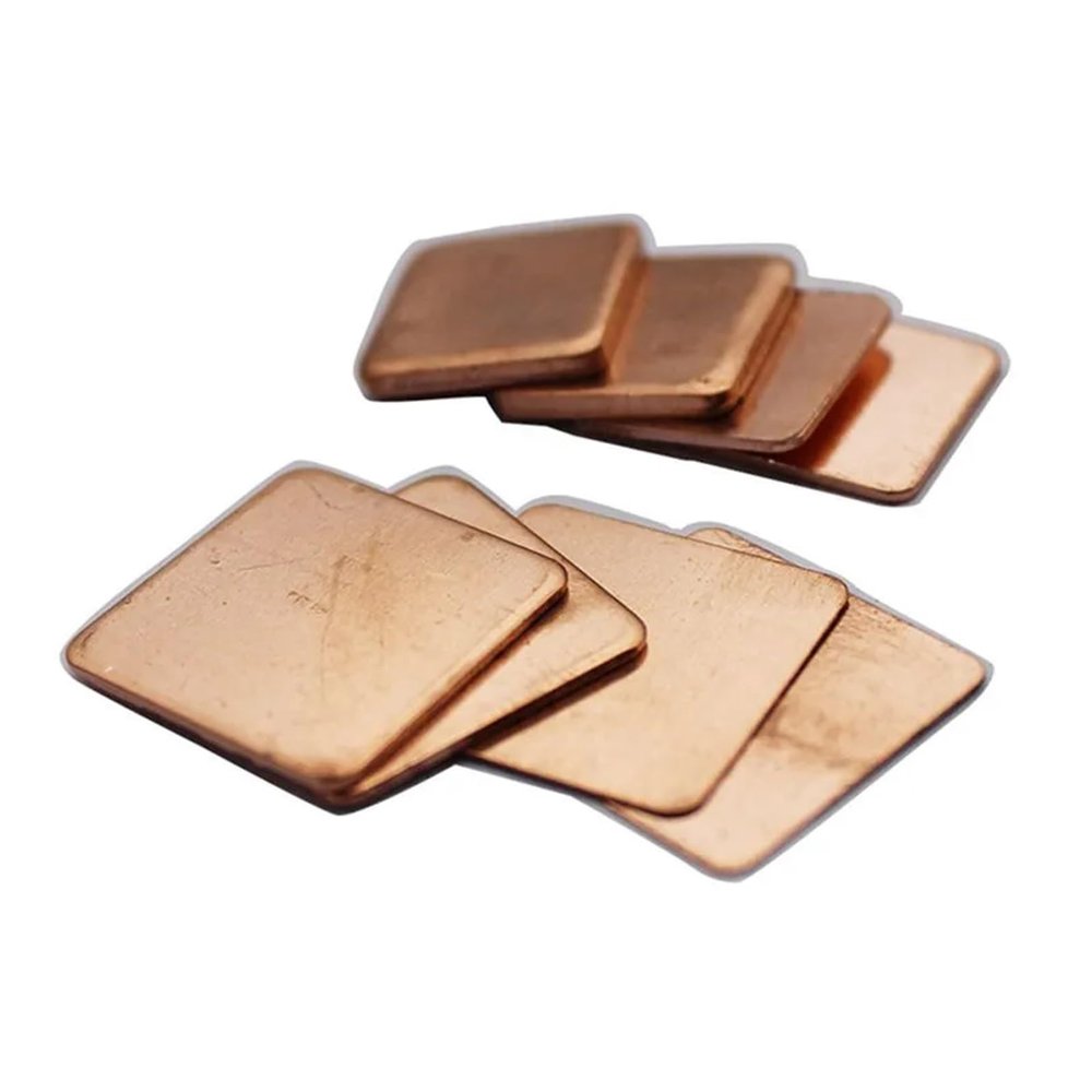 1/2/3/4/5Pcs 15x15mm 20x20mm Copper Shim Sheet Plate Heatsink Thermal Pad Laptops for GPU CPU Chip Cooling (Color : Copper, Size : 0.3x15x15mm 5pcs)