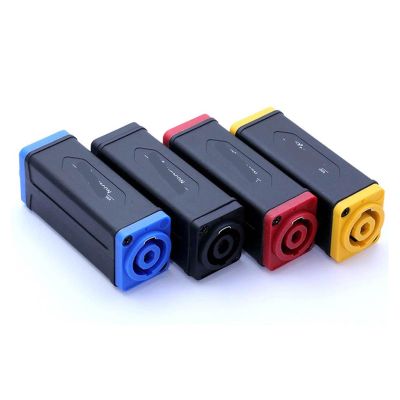 10Pcs 4 Pin Speaker Power Amplifier Connector Female to Female AC Coupler Extender Adapter Loudspeaker Audio Cable Adapter (Color : Mixed Colors)