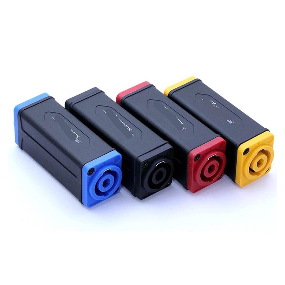 10Pcs 4 Pin Speaker Power Amplifier Connector Female to Female AC Coupler Extender Adapter Loudspeaker Audio Cable Adapter (Color : Mixed Colors)