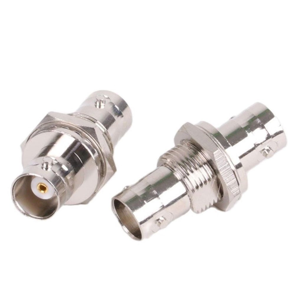 10Pcs/lot Dual BNC Jack Socket Screw Panel Mount BNC Female to BNC Female Panel Chassis Adapter Coaxial Connector