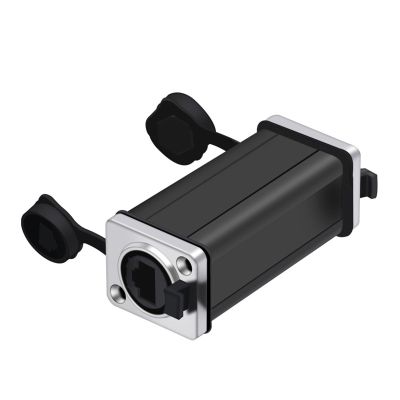 10Pcs RJ45 Coupler Female Ethernet Network Connector Panel Mount Straight Adapter (Color : 10xMetal-90mm)