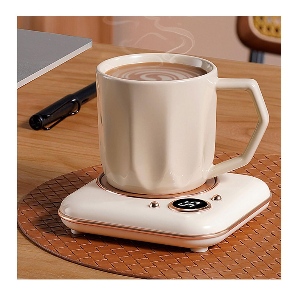 Coffee Mug Warmer, Mug Warmer for Desk,Coffee Cup Warmer for Desk Home Office Use with 3-Temperature Settings, Great Coffee Gift on Christmas/Birthday,Coffee Gift Set (White)