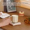 Coffee Mug Warmer, Mug Warmer for Desk,Coffee Cup Warmer for Desk Home Office Use with 3-Temperature Settings, Great Coffee Gift on Christmas/Birthday,Coffee Gift Set (White) view 4