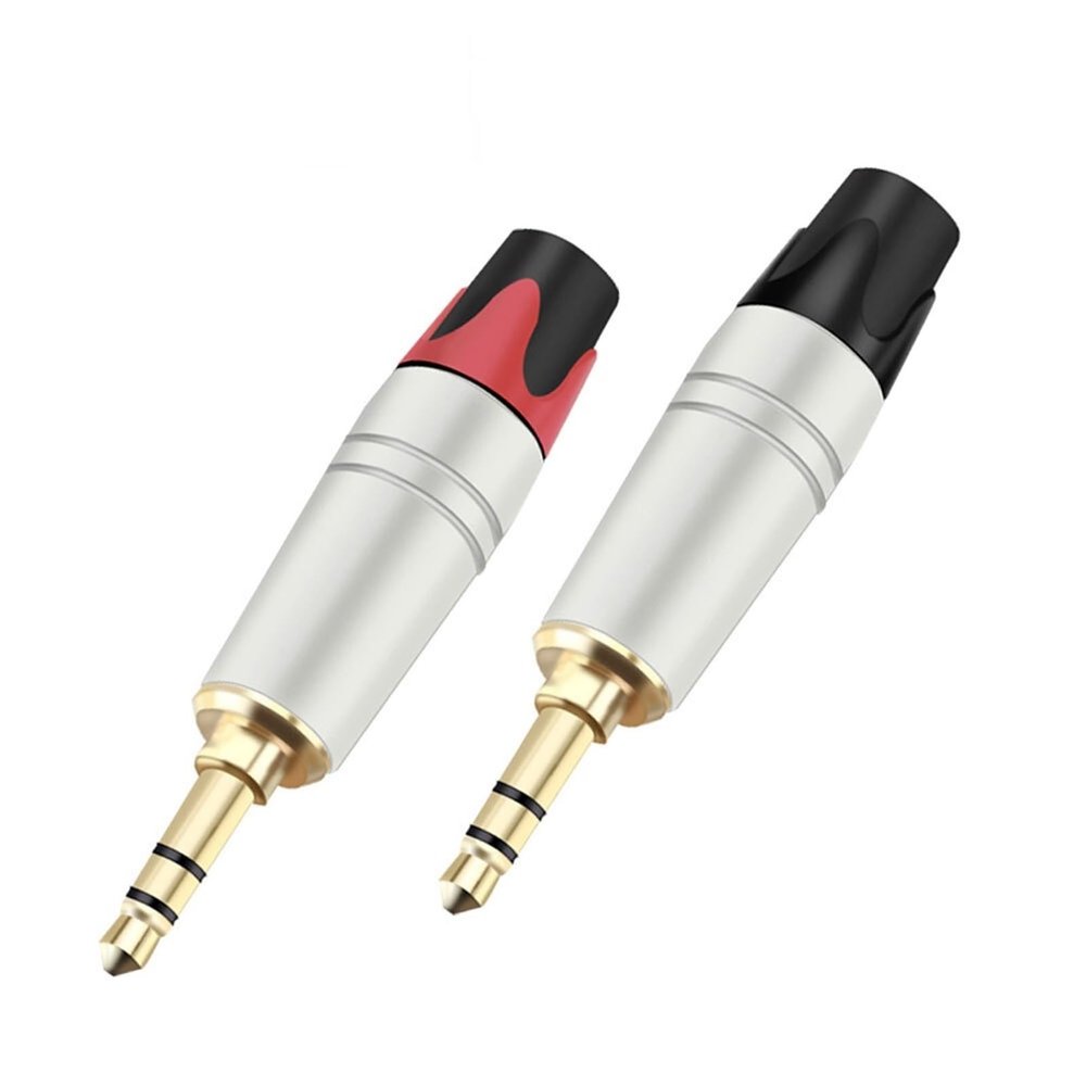 10Pcs/lot 3 Poles Stereo 3.5mm Male Plug Audio Wire Connector Headphone Jack 3.5mm Stereo Plug 3 Pin 1/8 Inch Cable Connector (Color : TC211-MIX)