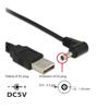NFHK USB 2.0 Male to Right Angled 90 Degree 3.5mm 1.35mm DC Power Plug Barrel 5v Cable 100cm view 4