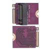 Suckoo for ROG Phantom 13 Laptop 2280 Replace 2230 SSD Hard Drive Adapter Plate Card NVME M-Key M.2 PCIE 4.0 Gold Finger Adapter 180 Degree Reverse Upgrade Converter Purple view 2