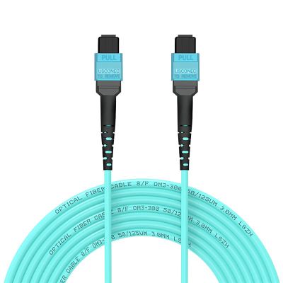 Buacoz 4 Meters OM3 12 Cores MPO-MPO Connector Optical Fiber Patch Cord 50/125 Multimode Jumper Female to Female Type B OM3 40G/100G 13.1ft