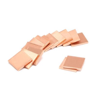 AMPUTEE 50pcs 0.1/0.3/0.5/0.8/1mm Laptop Copper Sheet Plate Strip Shim Thermal Pad Heatsink Sheet for GPU CPU Chip Cooling