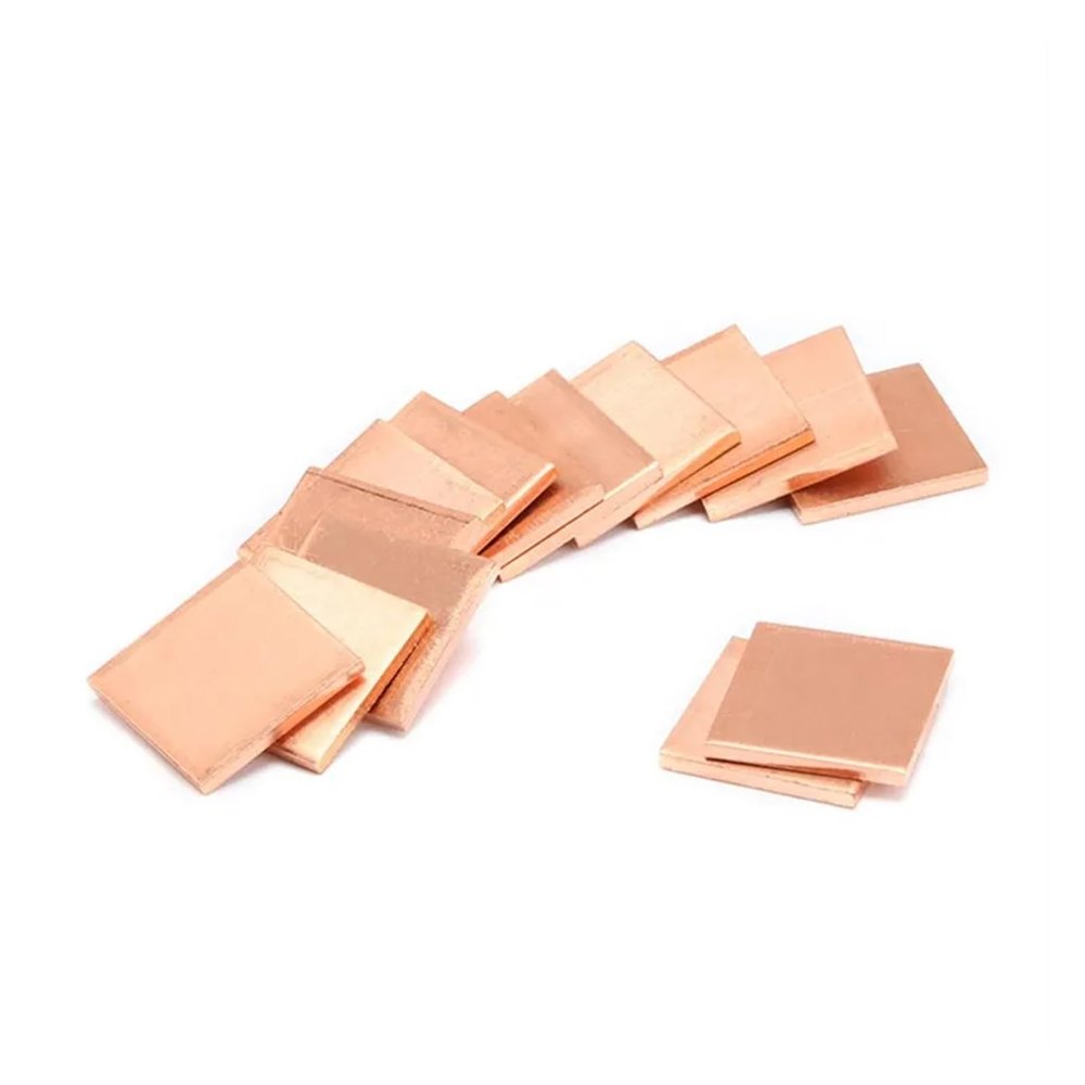 AMPUTEE 50pcs 0.1/0.3/0.5/0.8/1mm Laptop Copper Sheet Plate Strip Shim Thermal Pad Heatsink Sheet for GPU CPU Chip Cooling
