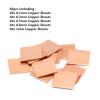 AMPUTEE 50pcs 0.1/0.3/0.5/0.8/1mm Laptop Copper Sheet Plate Strip Shim Thermal Pad Heatsink Sheet for GPU CPU Chip Cooling view 2