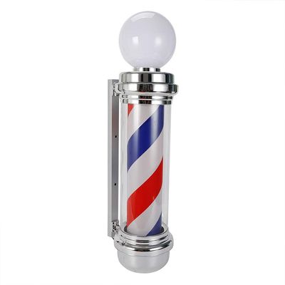 ZGEXING 32" Barber Shop Pole Rotating Light, LED Pole Light Hair Salon Sign Red White Blue Barber()